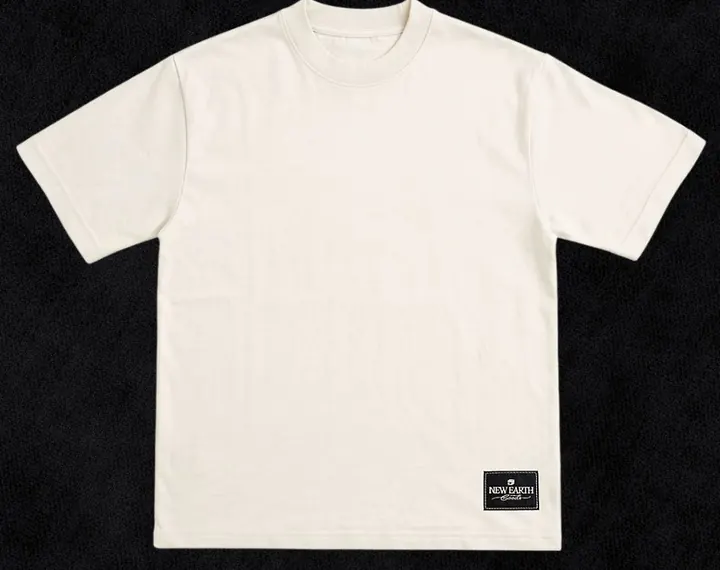 Camiseta off-white Your Words My Path, frente lisa com etiqueta tecida na barra